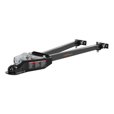 Curt Durable Adjustable Tow Bar with 2 Inch Heavy Duty Coupler, Black (Open Box)
