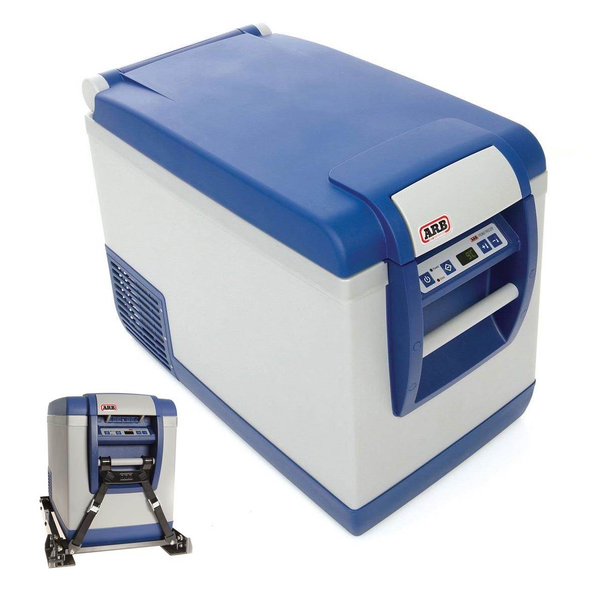 ARB Portable 50 Quart Car Fridge Freezer with Adjustable Tie Down Strap System