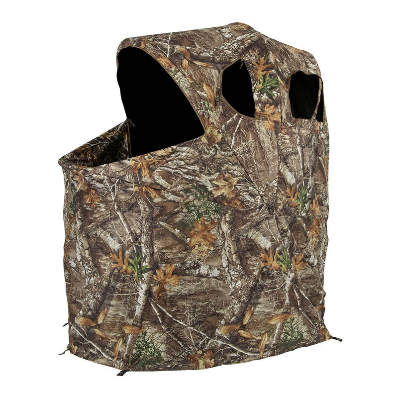 Ameristep Tent Chair Ground Hunting Concealment Blind w/Case, Realtree Edge Camo
