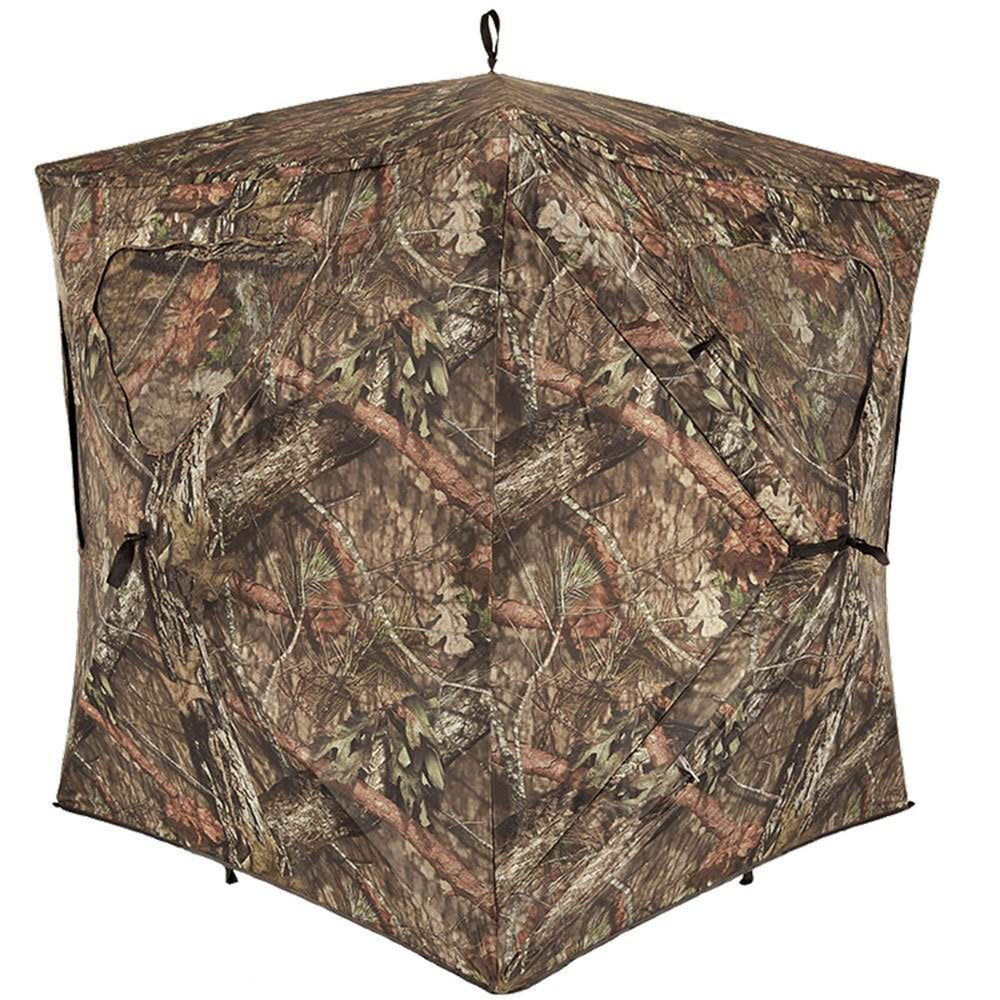 Ameristep Silent Brickhouse 3 Person Ground Hunting Concealment Blind, Real Tree - VMInnovations