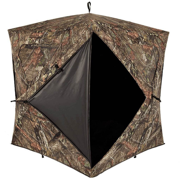 Ameristep Silent Brickhouse 3 Person Ground Hunting Concealment Blind, Real Tree - VMInnovations