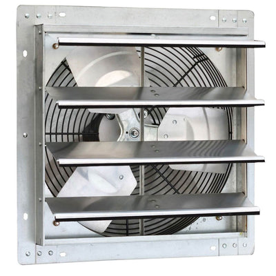 iLiving ILG8SF16V 16 Inch Variable Speed Wall Mounted Steel Shutter Exhaust Fan