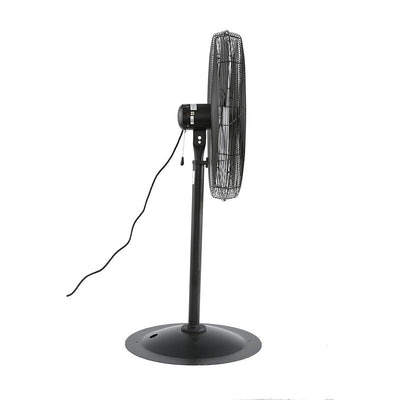 iLiving 30 Inch Commercial 3 Blade Aluminum Pedestal Electric Floor Fan, Black