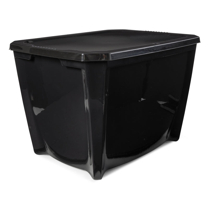 Life Story Black 20 Gal Stackable Organization Storage Box Container (14 Pack)