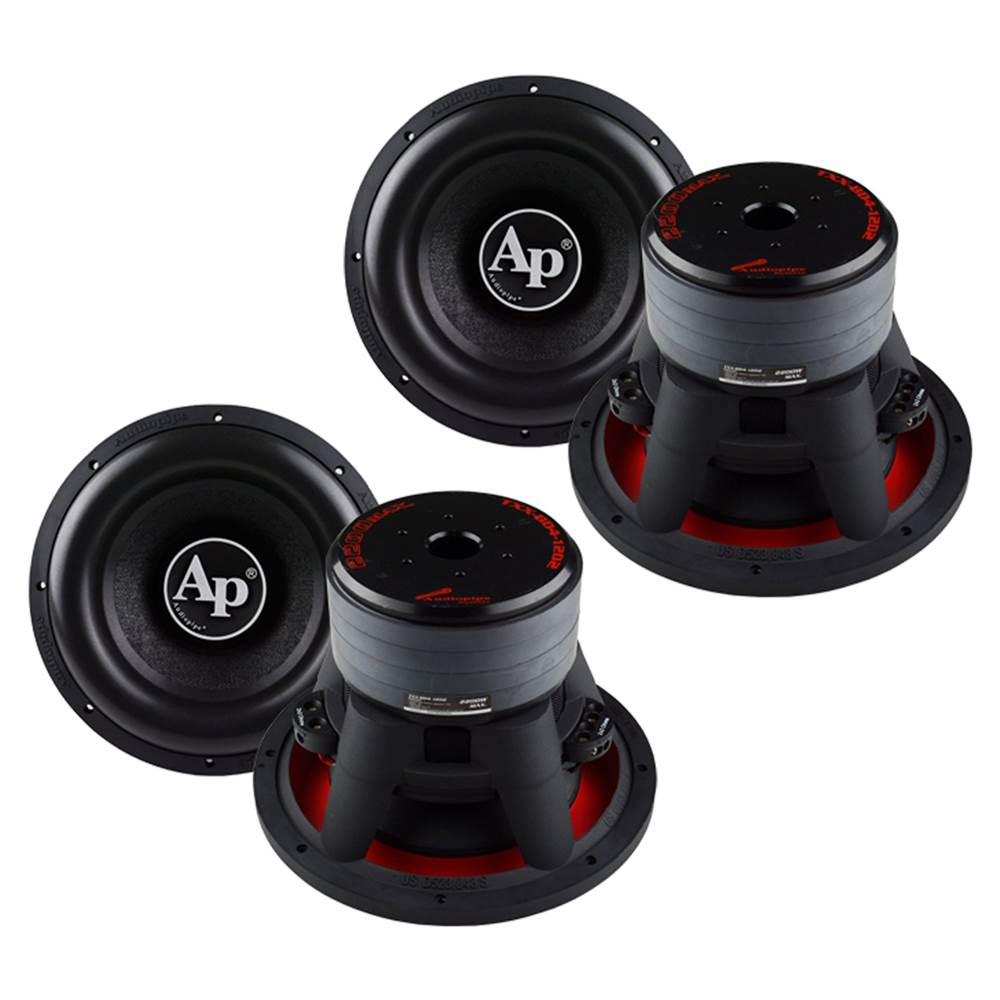 Audiopipe TXX-BD4-12D2 12" 2200 Watt Dual 2 Ohm High Power Subwoofer (2 Pack)