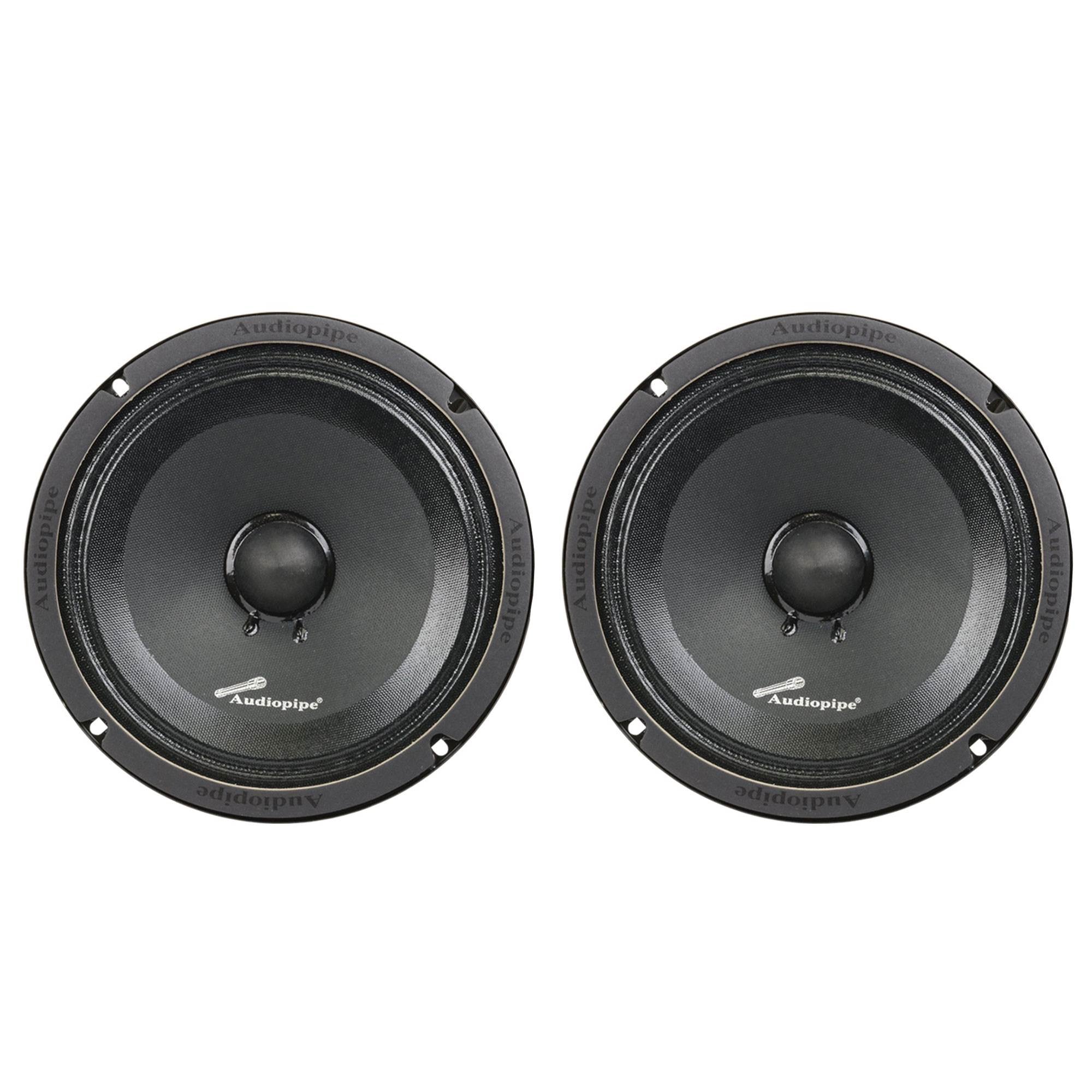 Audiopipe APMB-8SBC 250 Watt 8" Low Mid Frequency Car Audio Loudspeaker (2 Pack)