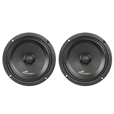 Audiopipe APMB-8SBC 250 Watt 8" Low Mid Frequency Car Audio Loudspeaker (2 Pack)
