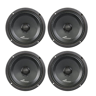 Audiopipe APMB-8SBC 250 Watt 8" Low Mid Frequency Car Audio Loudspeaker (4 Pack)