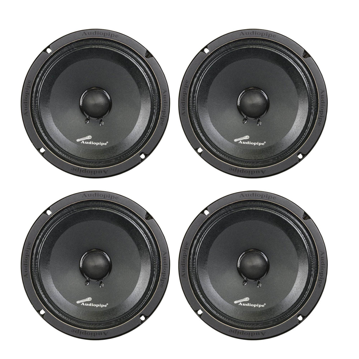 Audiopipe APMB-8SBC 250 Watt 8" Low Mid Frequency Car Audio Loudspeaker (4 Pack)
