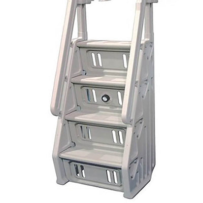 Vinyl Works Deluxe In Step 46-60" Above Ground Swimming Pool Ladder, White(Used)