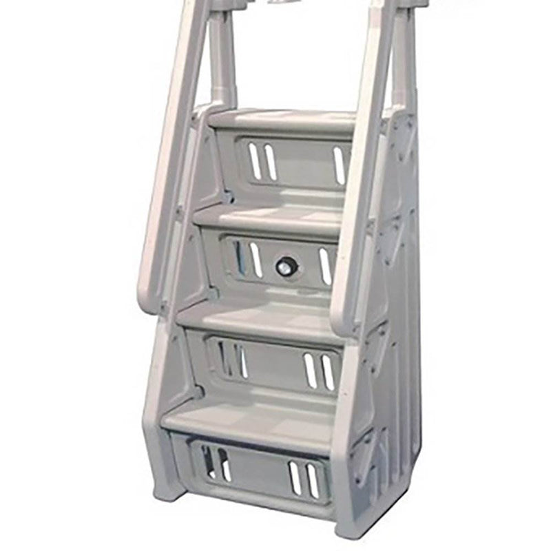 Vinyl Works Deluxe In Step 46-60" Above Ground Pool Ladder, White (Open Box)