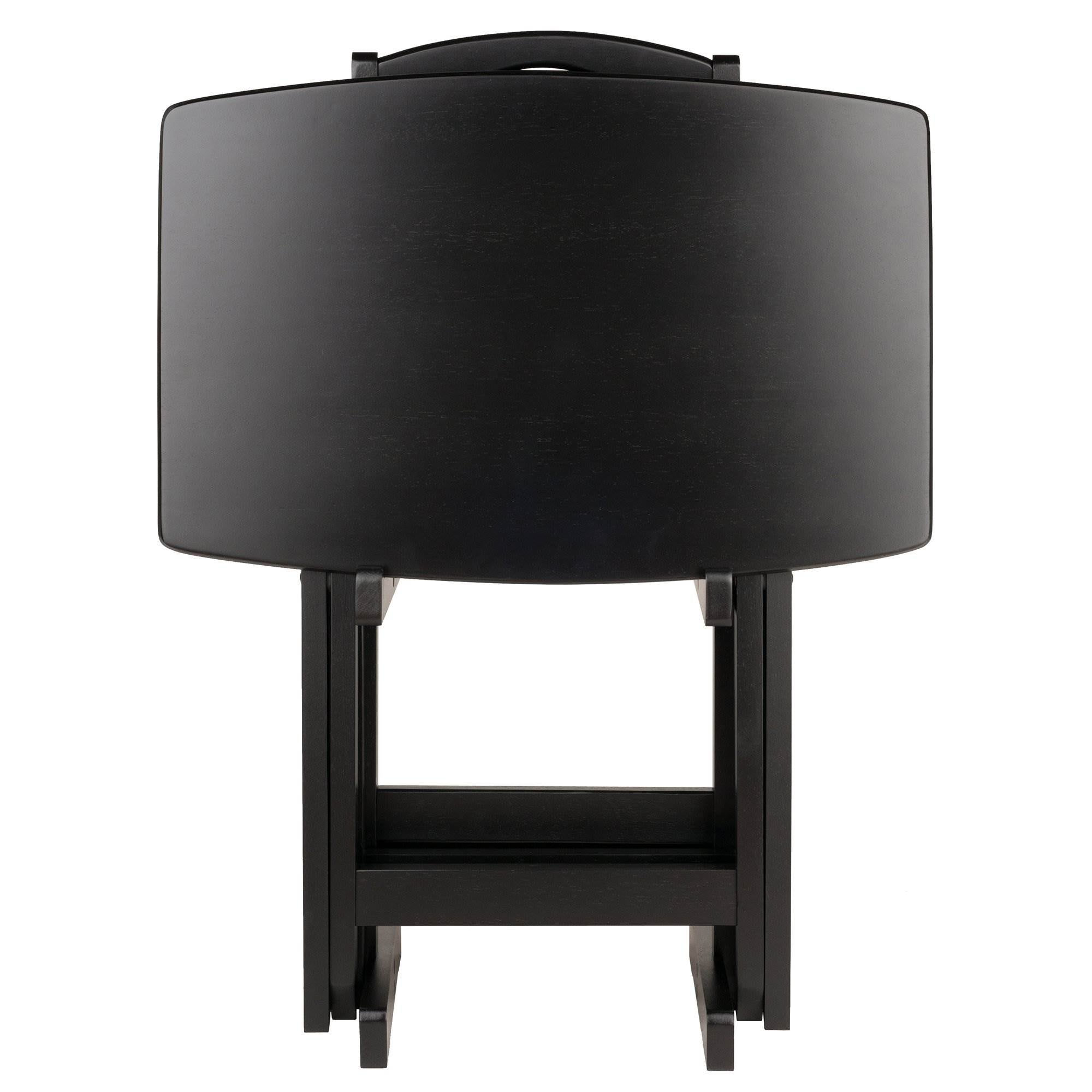 Winsome Dylan Wood 5 Piece Over Sized Folding TV Tray Table Set, (Open Box)