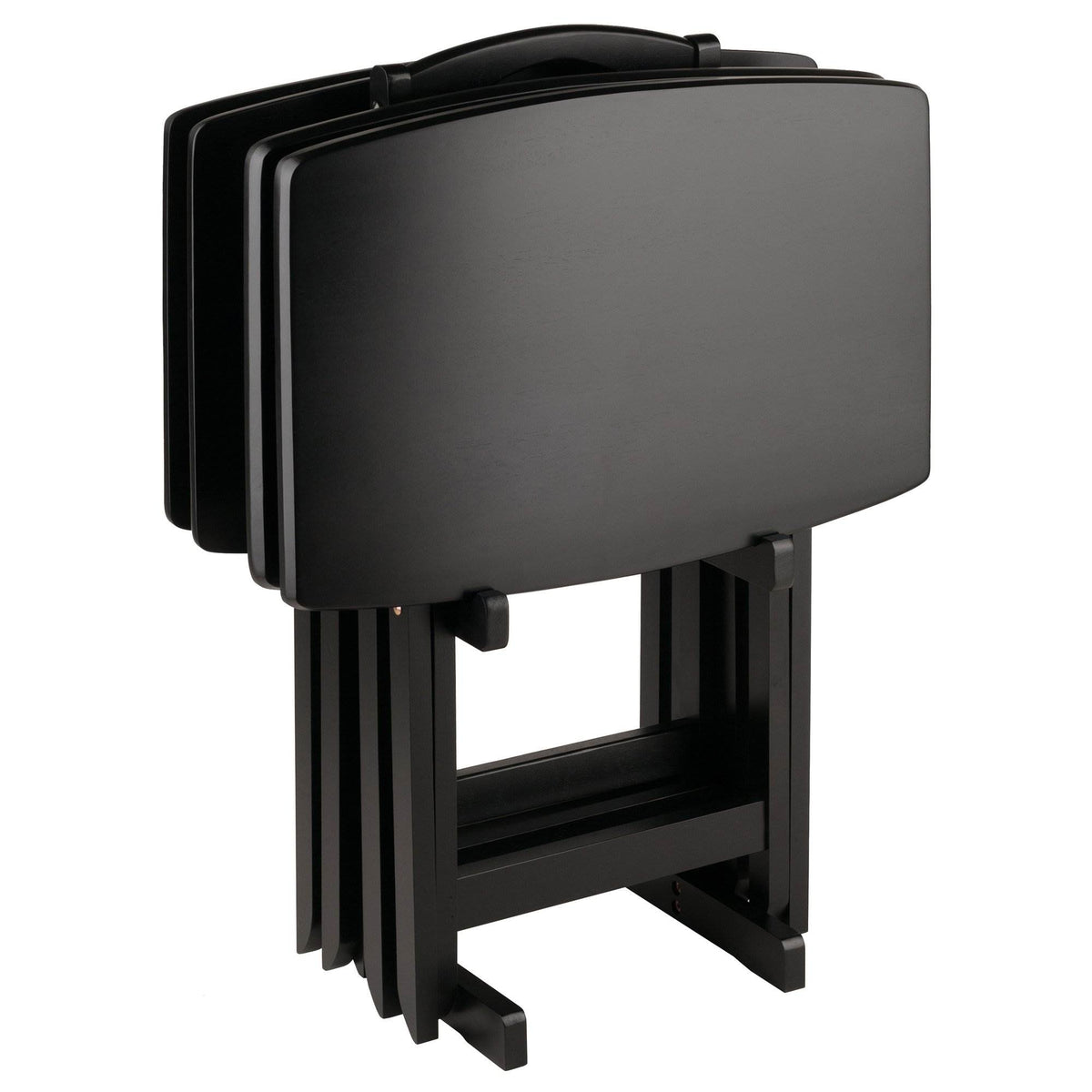 Winsome Dylan Wood 5 Piece Over Sized Folding TV Tray Table Set, (Open Box)