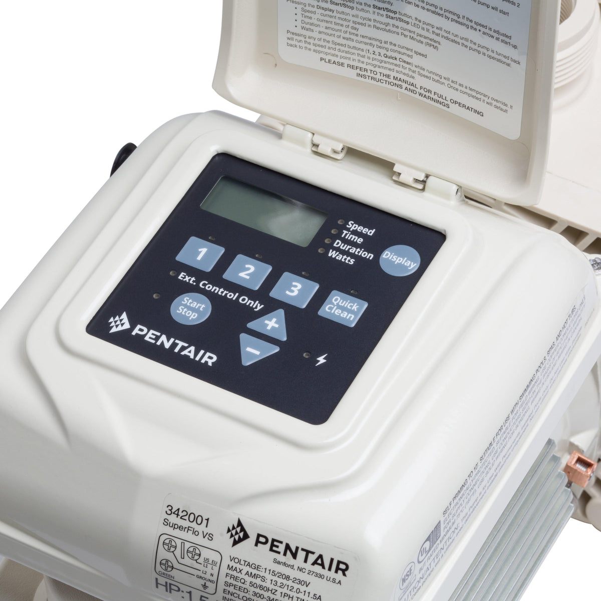 Pentair 342001 SuperFlo VS Variable Speed Energy Efficient Pool Pump (Open Box)