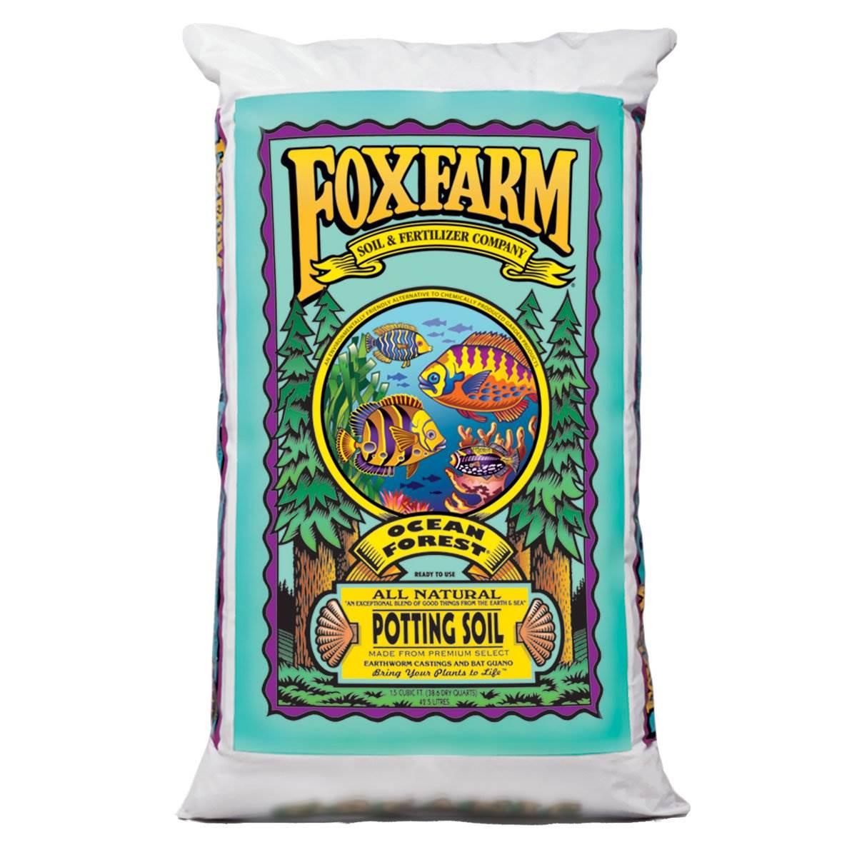 FoxFarm FX14000 Ocean Forest 6.3-6.8 pH Plant Garden Potting Soil Mix, 40 Pounds - VMInnovations