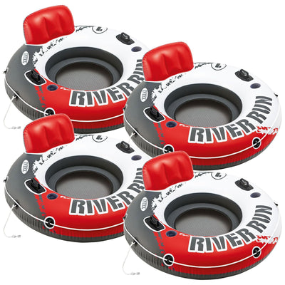 Intex River Run 1 53" Inflatable Floating Water Tube Lake Raft, Red (4 Pack) - VMInnovations