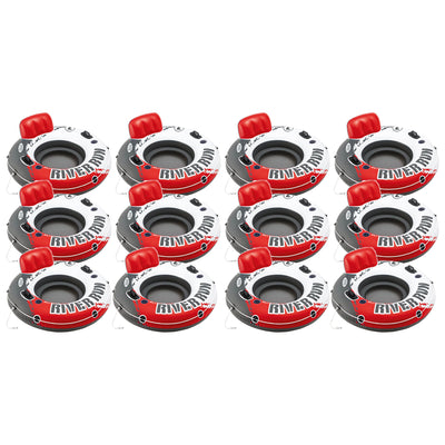 Intex River Run 1 53" Inflatable Floating Water Tube Lake Raft, Red (12 Pack)