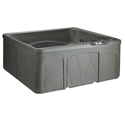 Life Smart LS350DX 5 Person Outdoor Patio Hot Tub Spa w/ 28 Jets & Cover, Taupe