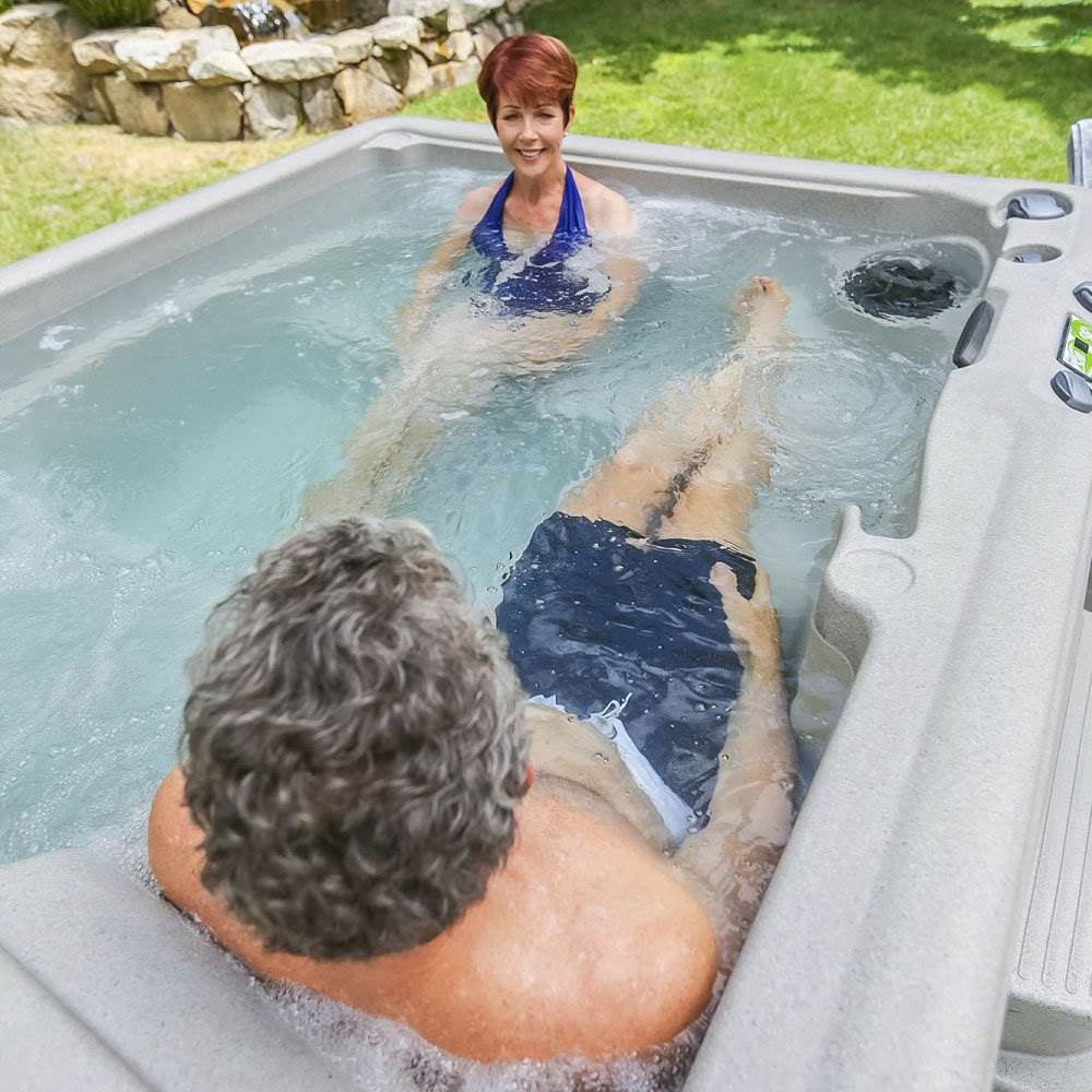 Life Smart LS350DX 5 Person Outdoor Patio Hot Tub Spa w/ 28 Jets & Cover, Taupe