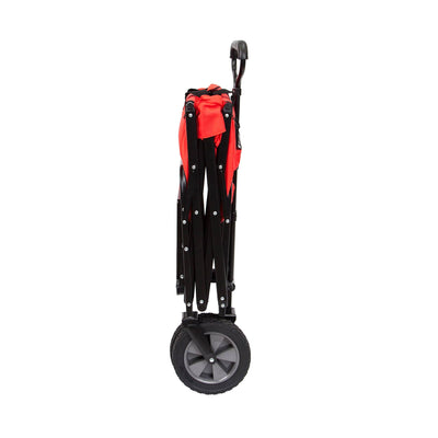 Mac Sports Collapsible Folding Garden Utility Wagon Cart w/ Table, Red(Open Box) - VMInnovations