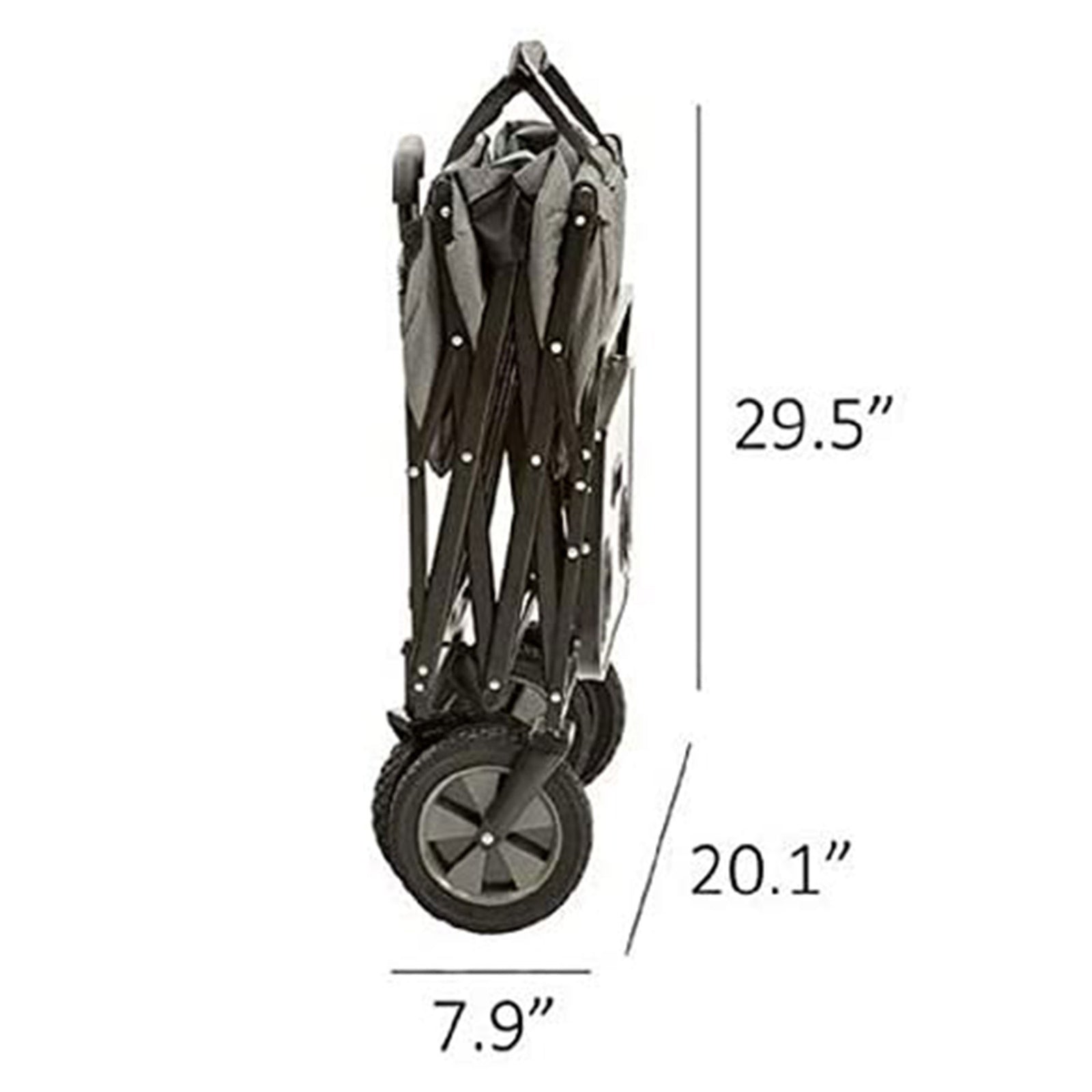 Mac Sports Collapsible Folding Outdoor Garden Utility Wagon Cart w/ Table, Grey - VMInnovations