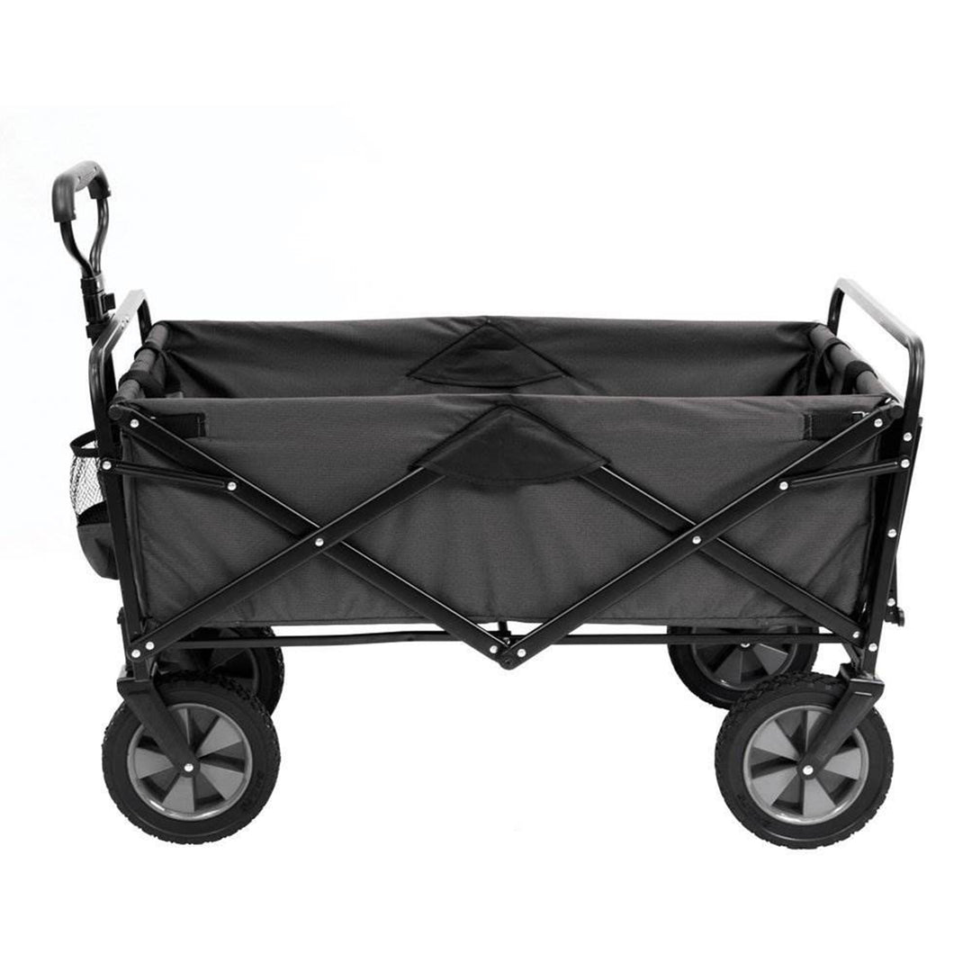 Mac Sports Folding Outdoor Garden Utility Wagon Cart w/ Table, Grey (Open Box) - VMInnovations
