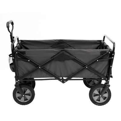 Mac Sports Folding Outdoor Garden Utility Wagon Cart w/ Table, Grey (Open Box)