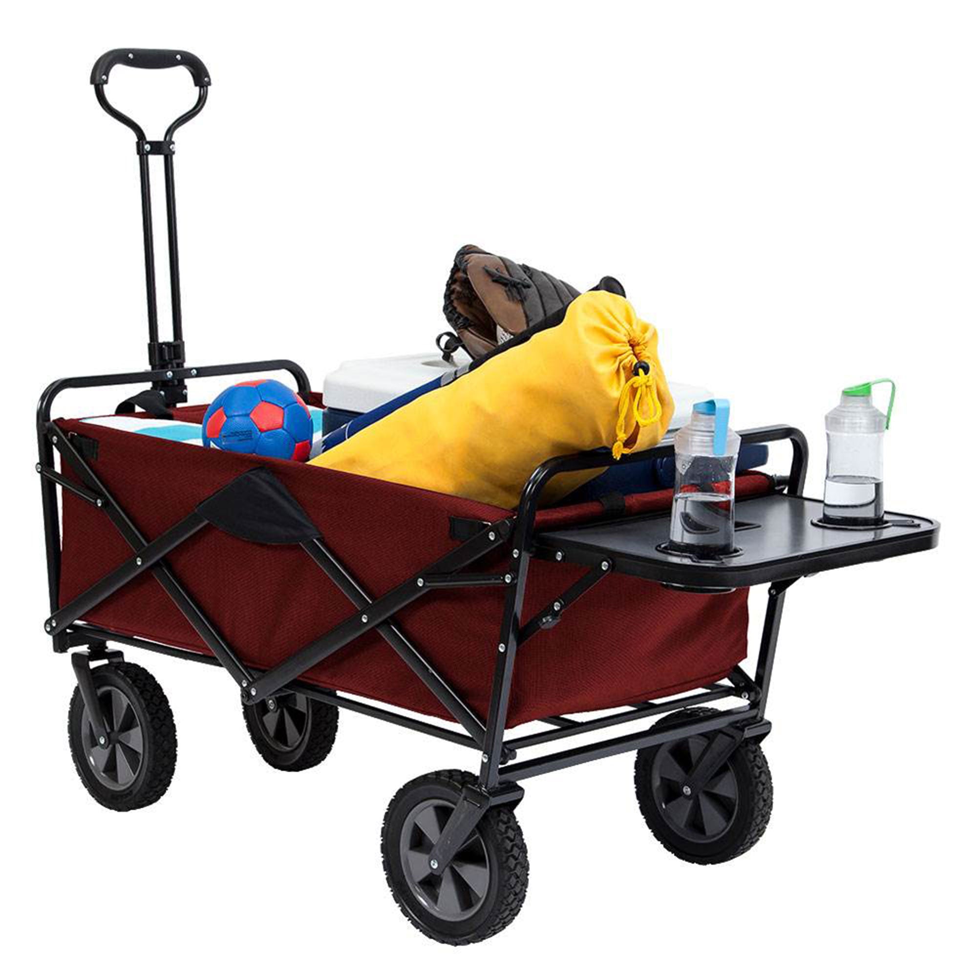 Mac Sports Collapsible Folding Outdoor Garden Utility Wagon w/ Table (Damaged) - VMInnovations