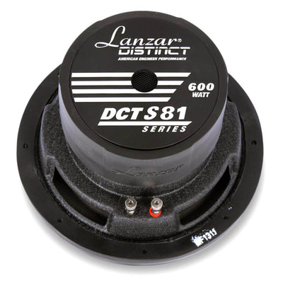 Lanzar DCTS81 8" 600W SVC 4 Ohm Car Audio High Performance Subwoofer (2 Pack)