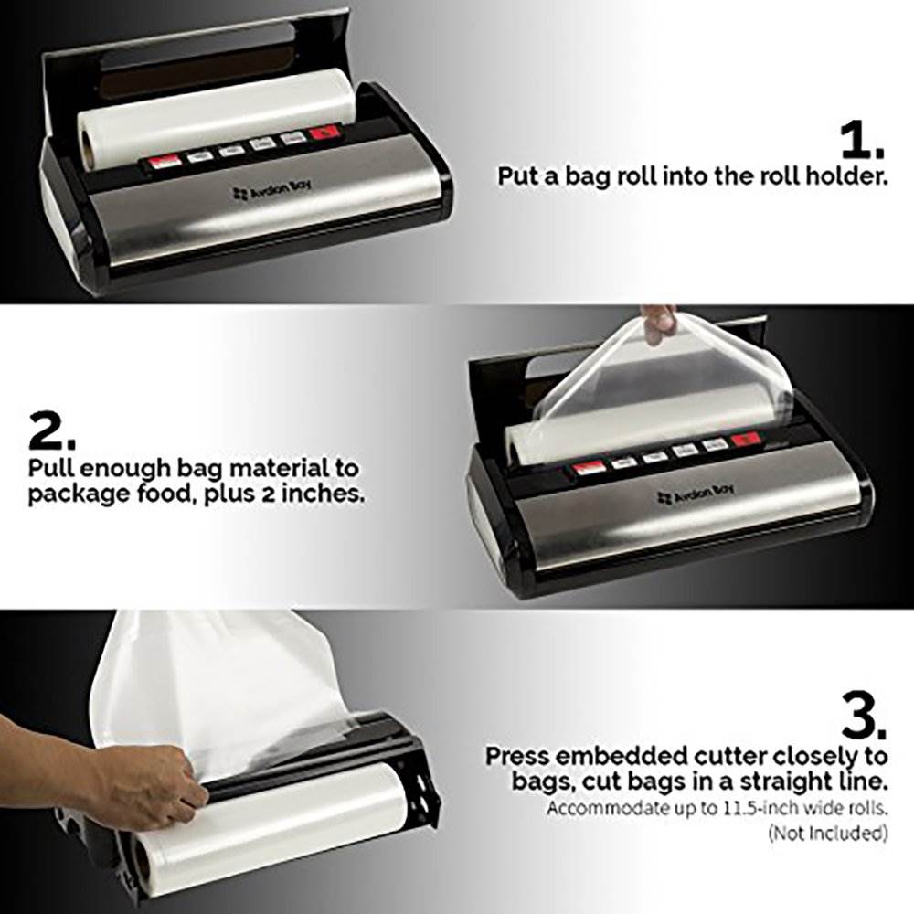 Avalon Bay FoodSealer300S 165W Kitchen Vacuum Sealer for Food Storage (Open Box)