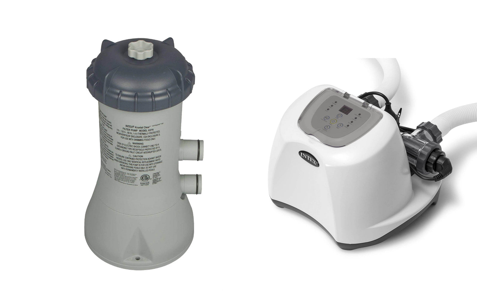 Intex Krystal Clear 1000 GPH Filter Pump & 15000 Gal Saltwater Chlorinator - VMInnovations