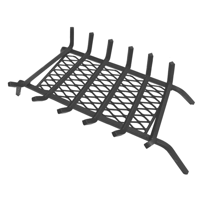 Landmann 0.5 Inch 6 Bar Steel Fireplace Grate with Ember Retainer (Open Box)