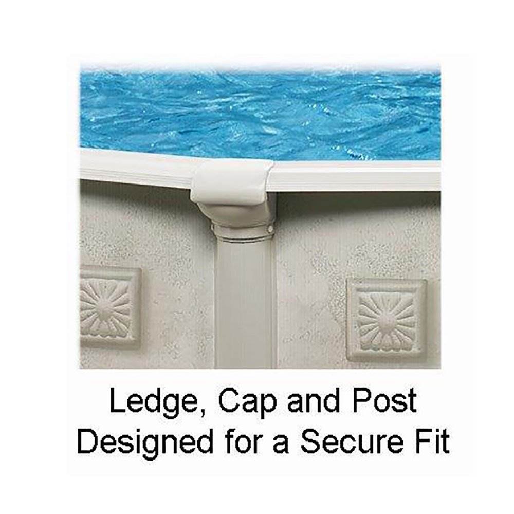 Aquarian 15' x 52" Khaki Venetian Round Above Ground Backyard Pool (For Parts)