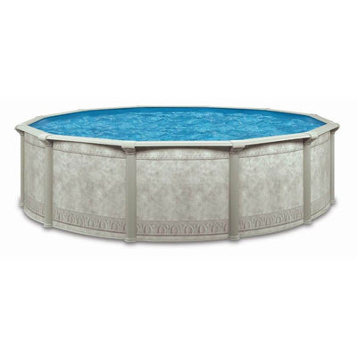 Aquarian Pools Khaki Venetian 18ft x 52 inch Round Above Ground Swimming Pool