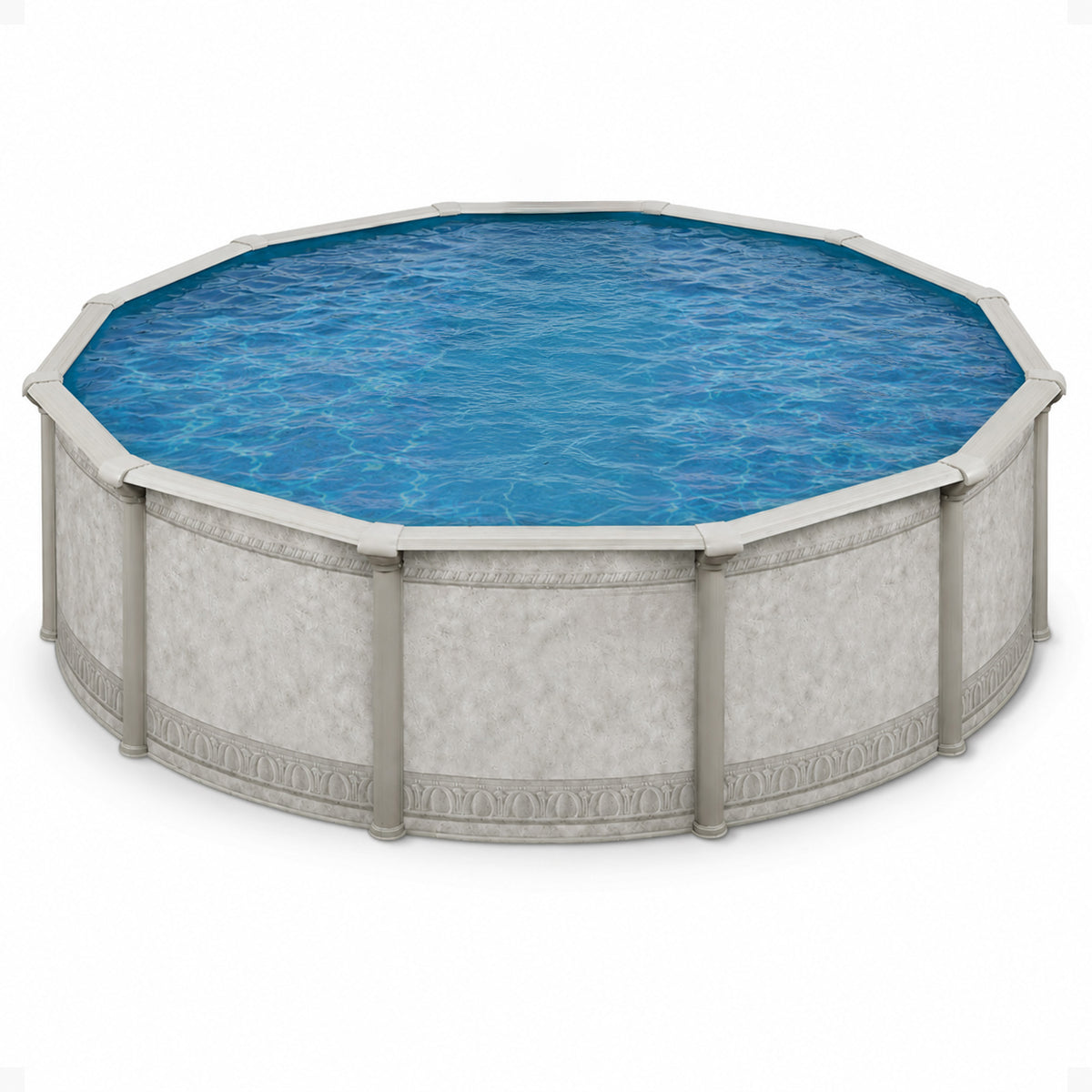 Aquarian Pools Khaki Venetian 18ft x 52in Round Above Ground Swimming Pool(Used)