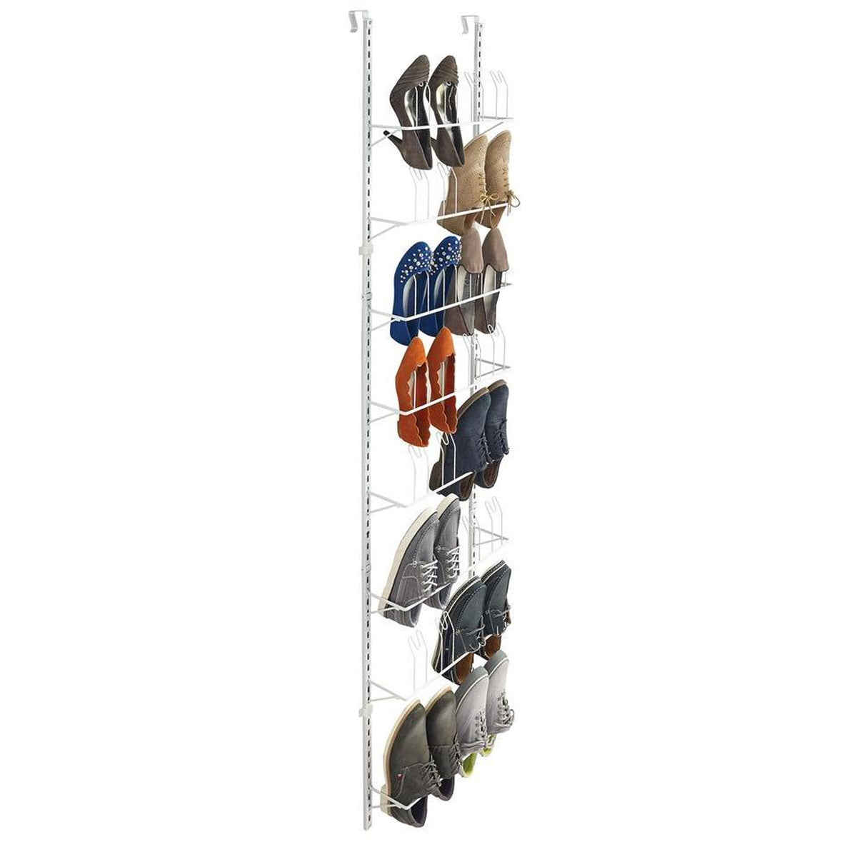 ClosetMaid 9753600 Over The Door Steel Adjustable Closet Shoe Organizer, White