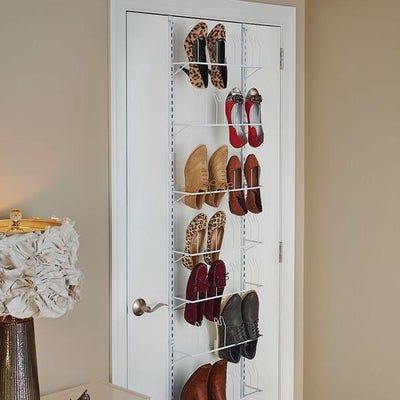 ClosetMaid 9753600 Over The Door Steel Adjustable Closet Shoe Organizer, White