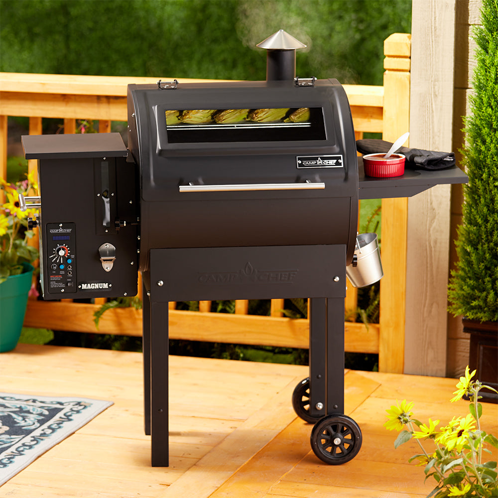 Camp Chef Magnum Dual-Function Wood Fired Pellet Grill & Smoker, Black (Damaged)