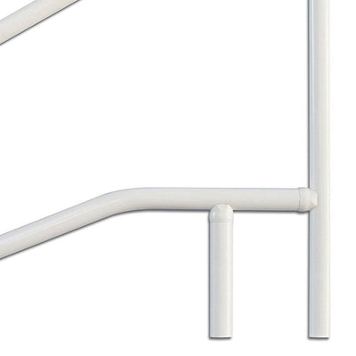 Saftron 3 Bend Weather Resistant In Water Polymer Handrail, White (For Parts)