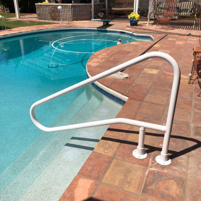 Saftron CBRTD-354-W Weather Resistant In Water Polymer Handrail, White (Used) - VMInnovations