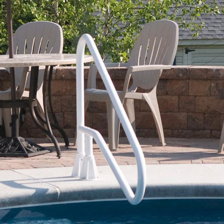 Saftron 3 Bend Weather Resistant In Water Polymer Handrail, White (Open Box) - VMInnovations