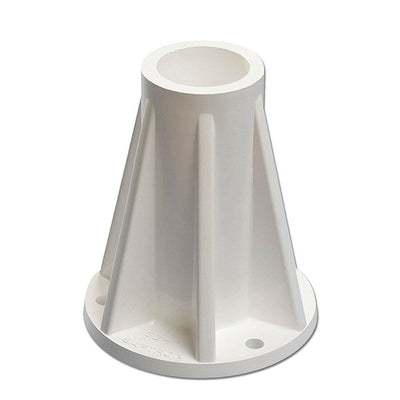 Saftron 3 Bend Pool Handrail, White & 6 Inch Rail Surface Mounting Base, 2 Pack - VMInnovations