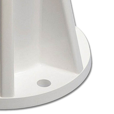 Saftron 3 Bend Pool Handrail, White & 6 Inch Rail Surface Mounting Base, 2 Pack - VMInnovations