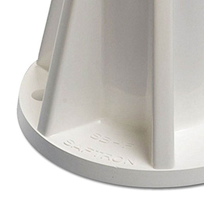 Saftron 3 Bend Pool Handrail, White & 6 Inch Rail Surface Mounting Base, 2 Pack