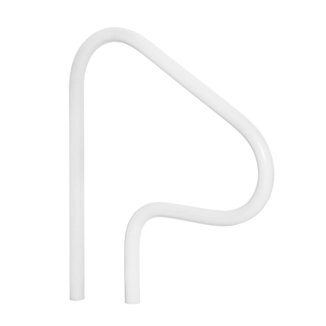 Saftron 26"x30" 3 Bend Figure 4 Steel In-Ground Pool Return to Deck Rail, White