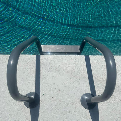 Saftron 3 Step Polymer Finish Inground Pool Ladder, Graphite Gray (For Parts)