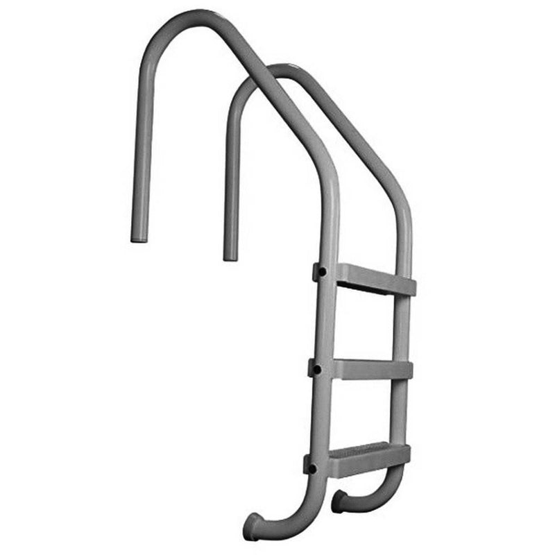 Saftron 3 Rung Step Ladder Inground Pool Handrail w/Polymer Finish,Graphite Gray