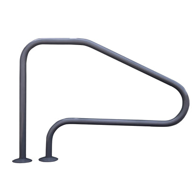 Saftron 4 Bend Swimming Pool Mounted Polymer Handrail, Graphite Gray (Damaged)