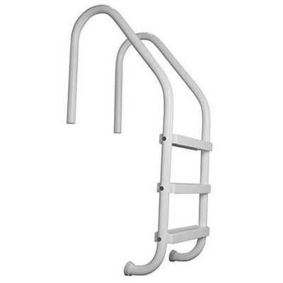 Saftron 3 Step High Impact Polymer Finish Inground Pool Ladder, White (Used)