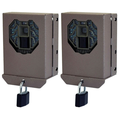 Stealth Cam 14MP No Glo IR Game Trail Camera (2 Pack) + Security Box (2 Pack)
